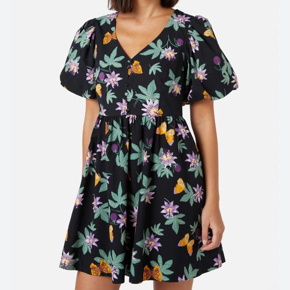 Princess Highway Black Floral Mini Dress